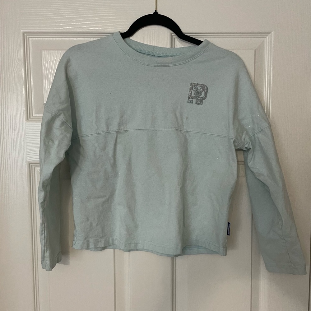 Disney Park Arendelle Aqua Sparkle Glitter Spirt Jersey Walt Disney World Kid XL